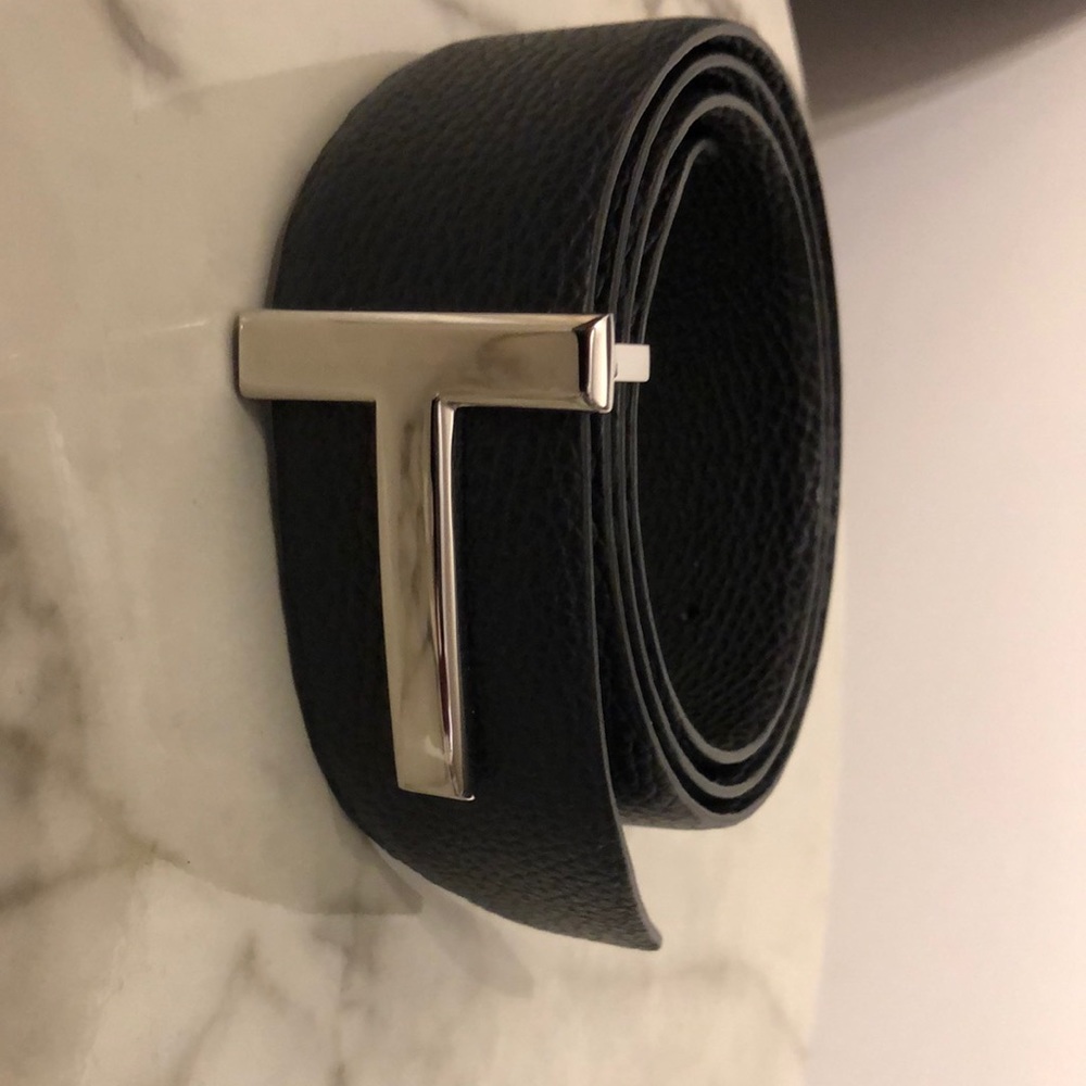 Tom Ford reversible belt, blue/black.